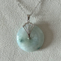 Fjord - Icy green tone jade disc