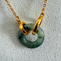 Treenighet - trinity rings jade and gold vermeil