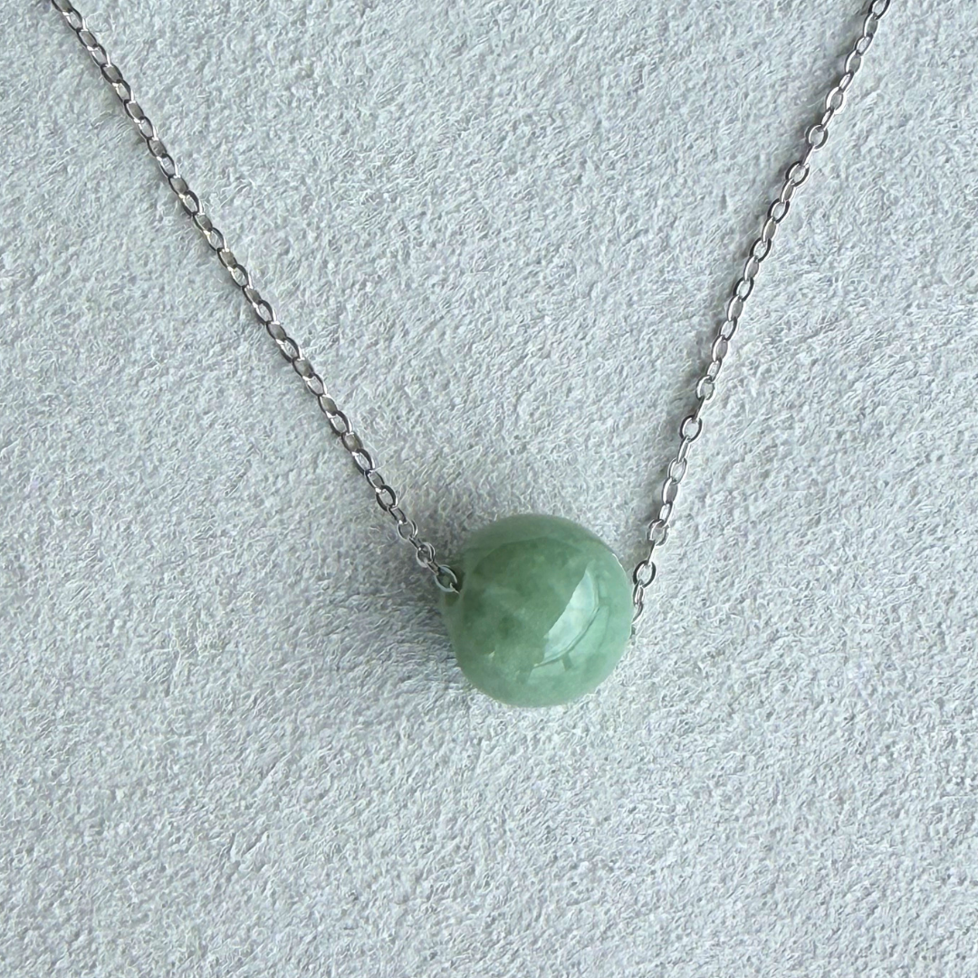 Runa - Jade sphere and sterling silver