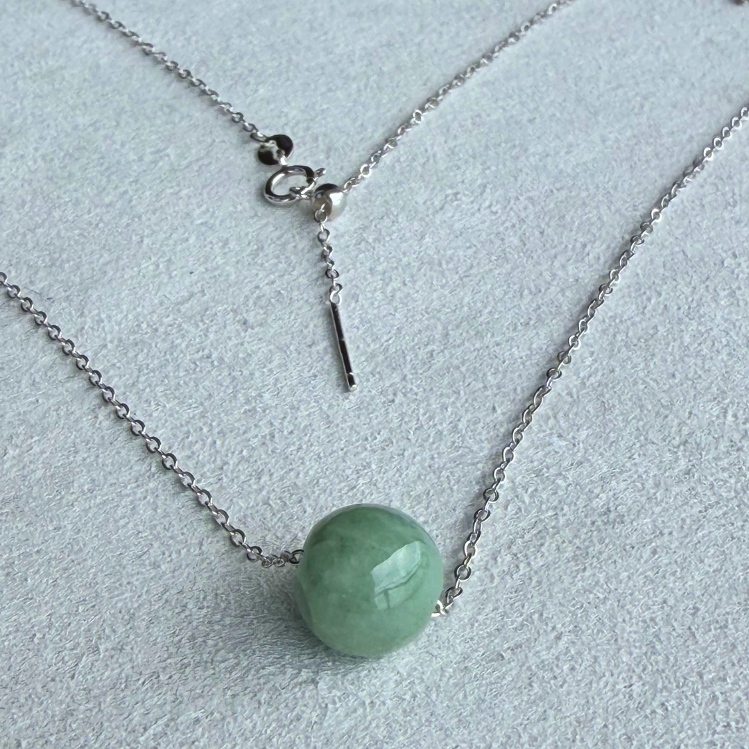 Runa - Jade sphere and sterling silver