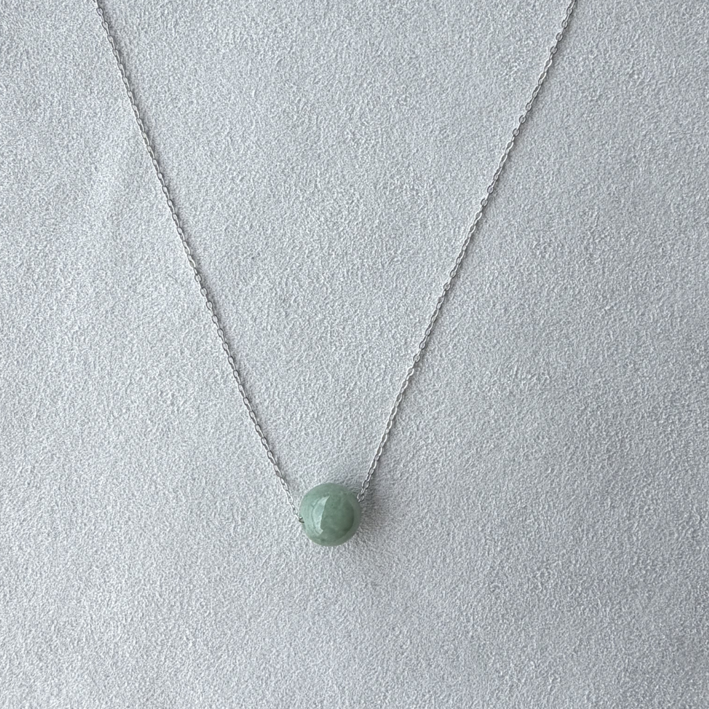 Runa - Jade sphere and sterling silver