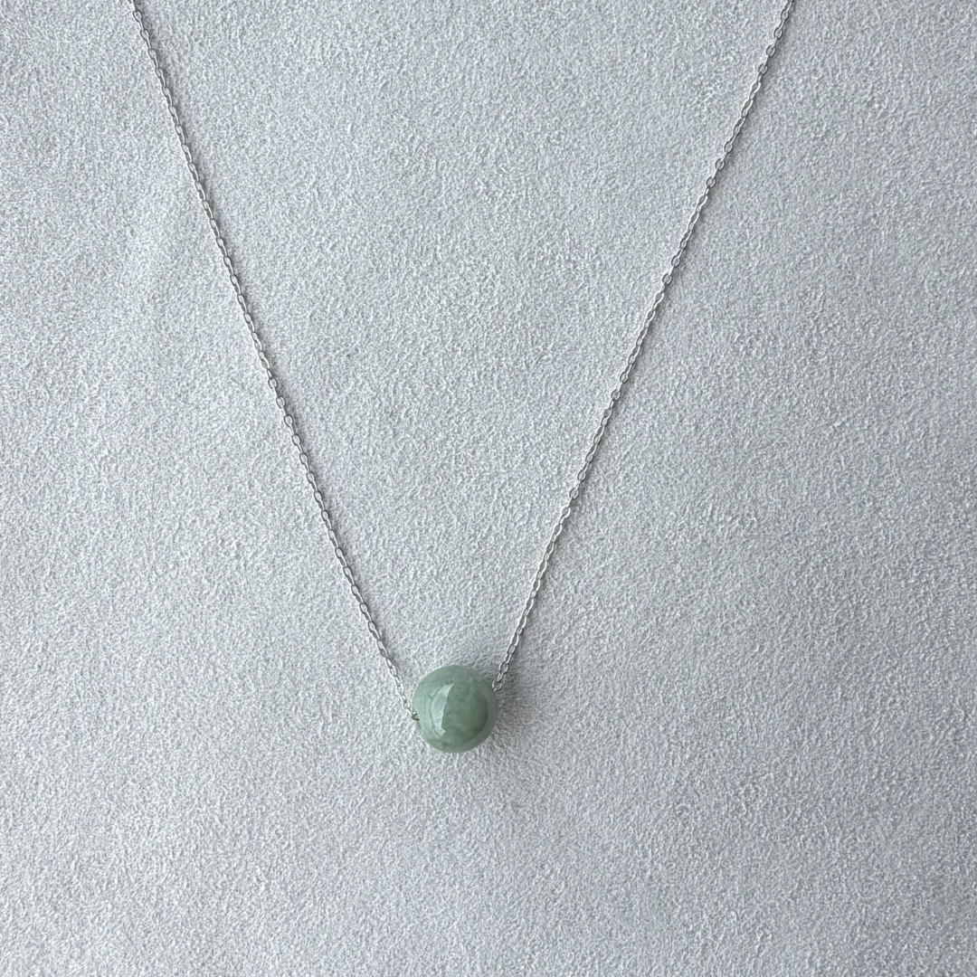 Runa - Jade sphere and sterling silver