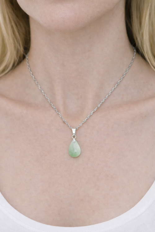 Dis - Riverstone Jade teardrop