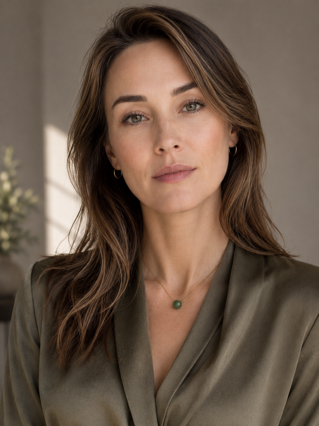 Vidde - Jade bead on gold vermeil necklace